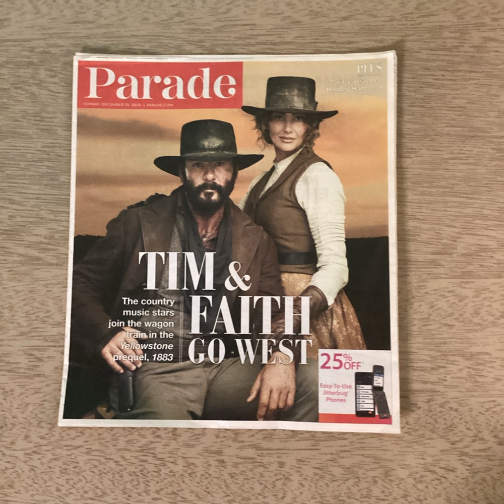 Parade Newspaper featuring Tim McGraw and Faith Hill